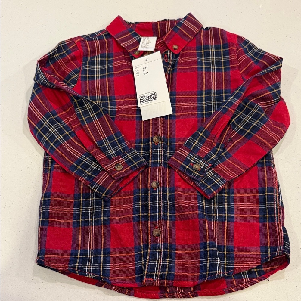 H&M Plaid Kids Shirt - Red and Blue